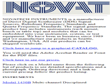 Tablet Screenshot of novatechinstruments.com